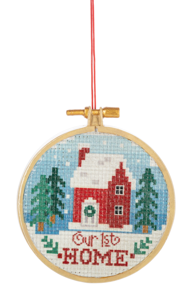 Home Cross Stitch Ornament - Our 1st Home
