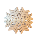 Sparkling Wood Snowflakes Small