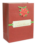 Paper Images Handmade Gift Bag - Poinsettia Medium
