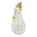 Golden Glitter Glass Snowman Figurine