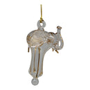Clear and Gold Elephant Ornament