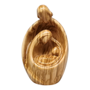 Modern Style Holy Family Carved Nativity - Olive Wood - 6.75 Inch