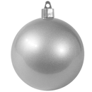 4" (100mm) Commercial Shatterproof Ball Ornament - Candy Silver - Christmas >> Ornaments >> Shatterproof - by Christmas By Kr