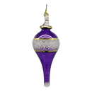 Lattice Glass Ornaments With Gold Accents - Purple Stretched Teardrop - Egyptian Glass - by Egyptian Museum