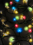 Jingle Bright 100 LED Light Set - Multicolor - Green Wire - Christmas >> Lighting - by Kurt Adler - view 2