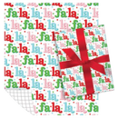 Holiday Roll Wrap – Festive Fa La La – 30" x 168" - Gift Wrap - by Paper Images