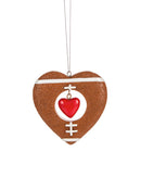 Sports Heart Ornament -  Football