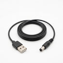 USB to DC Jack - 5.5 x 2.1 - Black