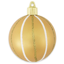 3 1/4" (80mm) Commercial Shatterproof Ball Ornament - Gold Dust with Stripes - Christmas >> Ornaments >> Shatterproof - by Ch