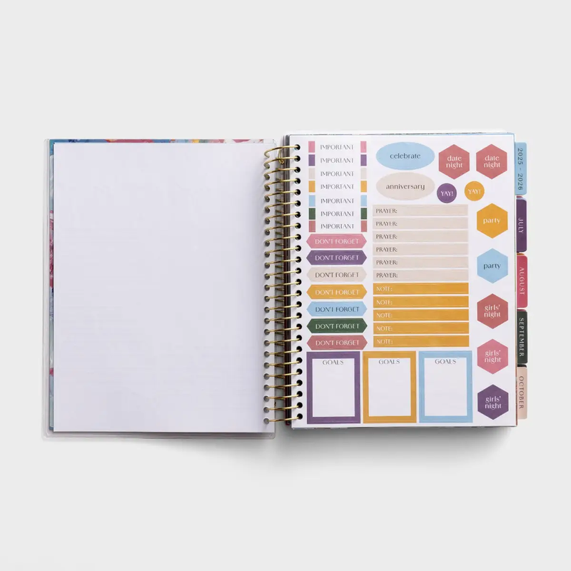 2026 18 Month Agenda Planner Never Stop Blooming