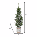 35-Inch Snowy Pine Artificial Tree - Christmas >> Trees and Wreaths - by Everlasting Glow - view 3
