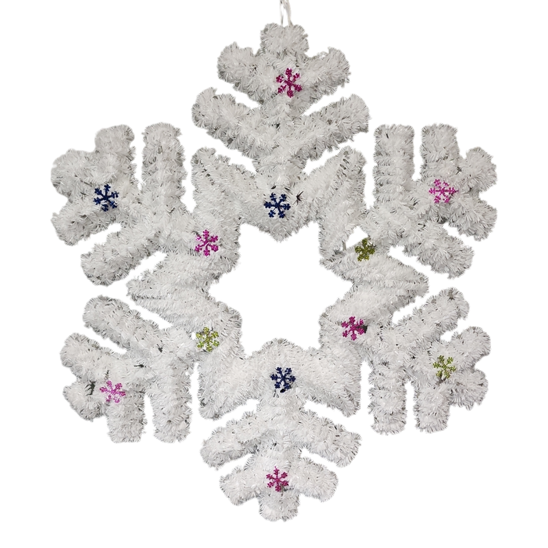 Garland Tinsel Snowflake  Wall Hanging