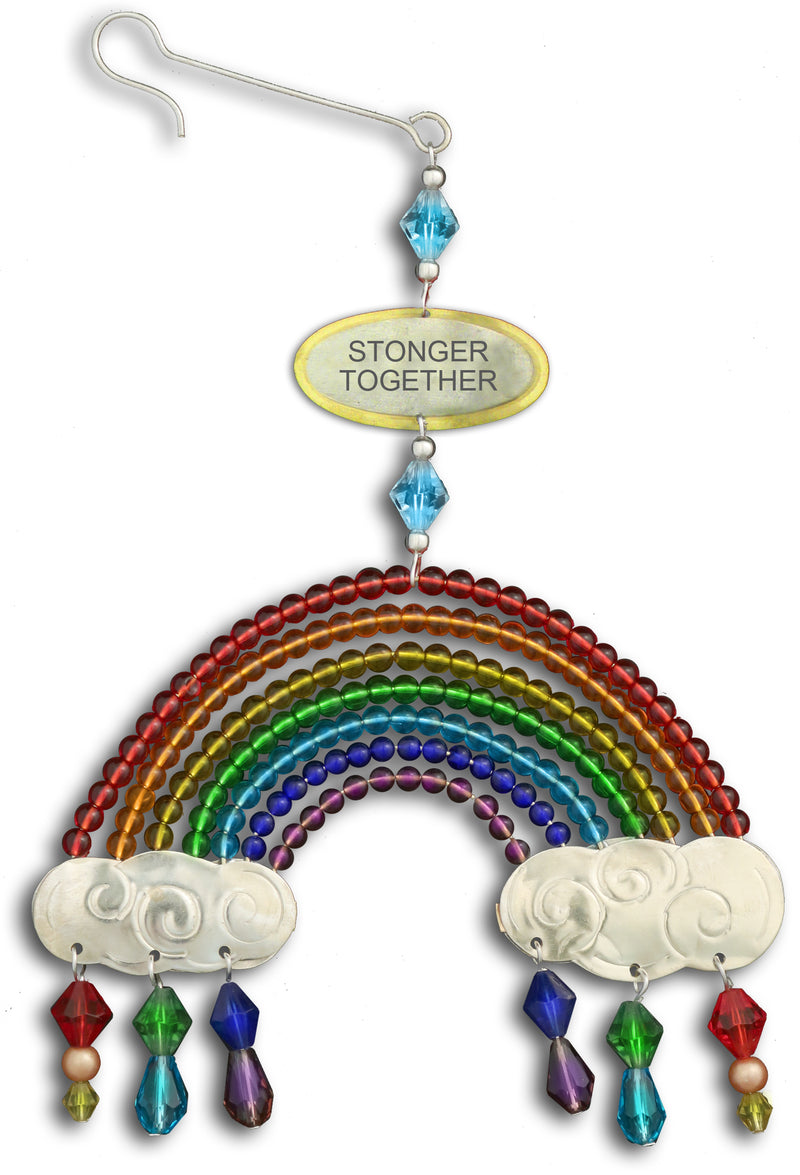 Stronger Together Rainbow - Metal Ornament - The Country Christmas Loft