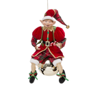 Huge Hanging Elf on a Bell - Red Coat - Christmas >> Figurines - by Gerson