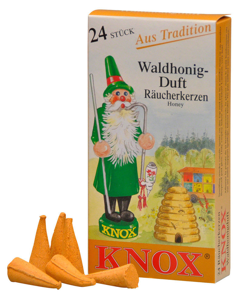 Knox German Scented Incense Cones (Pack Of 24) - Honey - The Country Christmas Loft