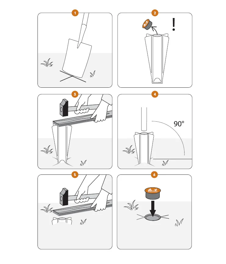 Fairybell 20FT Sectional Alu Pole - Black