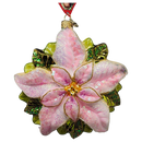 Bright Blossom Poinsettia - Pink - Christmas >> Ornaments >> Glass - by The Ornament King