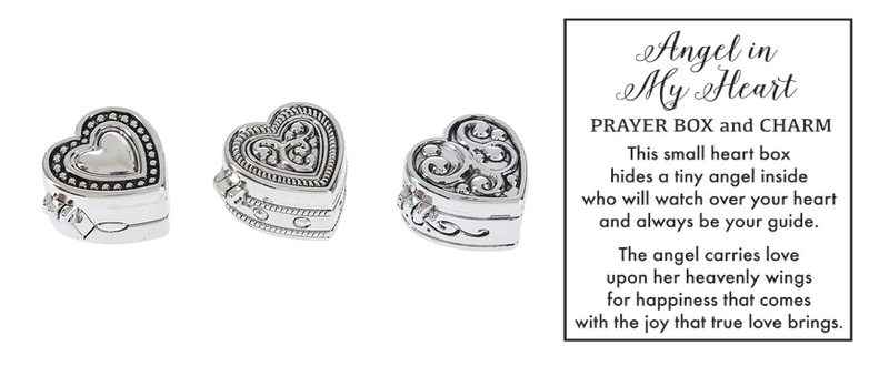 Angels in My Heart Prayer Box Charm