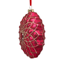Red Mosaic Reindeer Glass Ornament - Christmas >> Ornaments >> Glass - by Christmas By Krebs - view 2