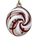 Peppermint Swirl Egyptian Glass Ornament