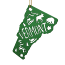 Cutout Metal Vermont Ornament