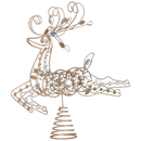 Crystal & Wire Reindeer Treetopper - 13 Inch - Christmas >> Tree Toppers - by Roman - view 2