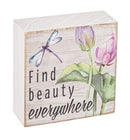 Watercolor Lilies Sign  Block -