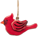 Hand-Crafted Wooden Cardinal Ornament -