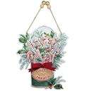 Metal Candy Jar with Bow - 10" Decor