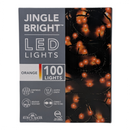 Jingle Bright 100 LED Light Set - Orange - Green Wire - Christmas >> Lighting - by Kurt Adler