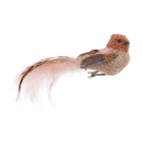 Pink Glittered Bird with Beaded Head – Two by Seven Inches - Christmas >> Ornaments >> Birds - by Kurt Adler