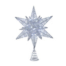 Cool White Micro LED Silver Starburst Treetop - 15 inch