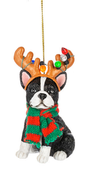 Fleas Navidad Dog Ornament - Boston Terrier