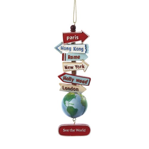 World With Signs Ornament - The Country Christmas Loft