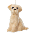Plush Puppy Yellow Labrador Ornament