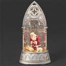 Lighted Kneeling Santa Arch Shimmering Merry Lites Waterglobe - Christmas >> Snowglobes - by Roman - view 2