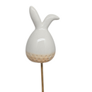 Ceramic Easter Bunny Floral Pick - Peach - Holidays >> Easter - by Gerson - view 2
