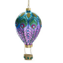 Blue / Purple Glass Peacock Hot Air Balloon Ornament - Glass - by Kurt Adler - view 2