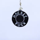 Hockey Puck Glass Ornament