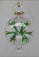 Blown Glass Pierced Starburst Ornament - Green