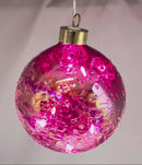100MM USB Lighted Glass Ball Ornament - Red