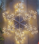 30 Inch LED Metal Frame Snowflake - Warm White