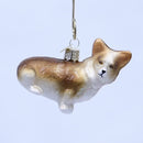Pembroke Welsh Corgi Glass Ornament