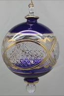 Amethyst Floral Ball Ornament with 24k Gold