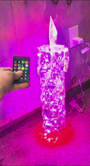Lighted Holographic Holiday Candle - 2 Feet Tall