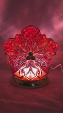 Lighted Spinning Poinsettia Water Globe -