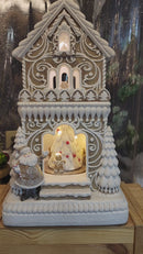 Lighted Musical Gingerbread House with Rotating Tree - 19 Inch