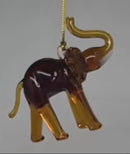 The Egyptian Glass Amber Elephant Ornament