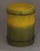 3X4 Carved Bamboo Texture Wax LED Candle