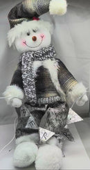 Animated  Snowman With Banner Shelf Sitter